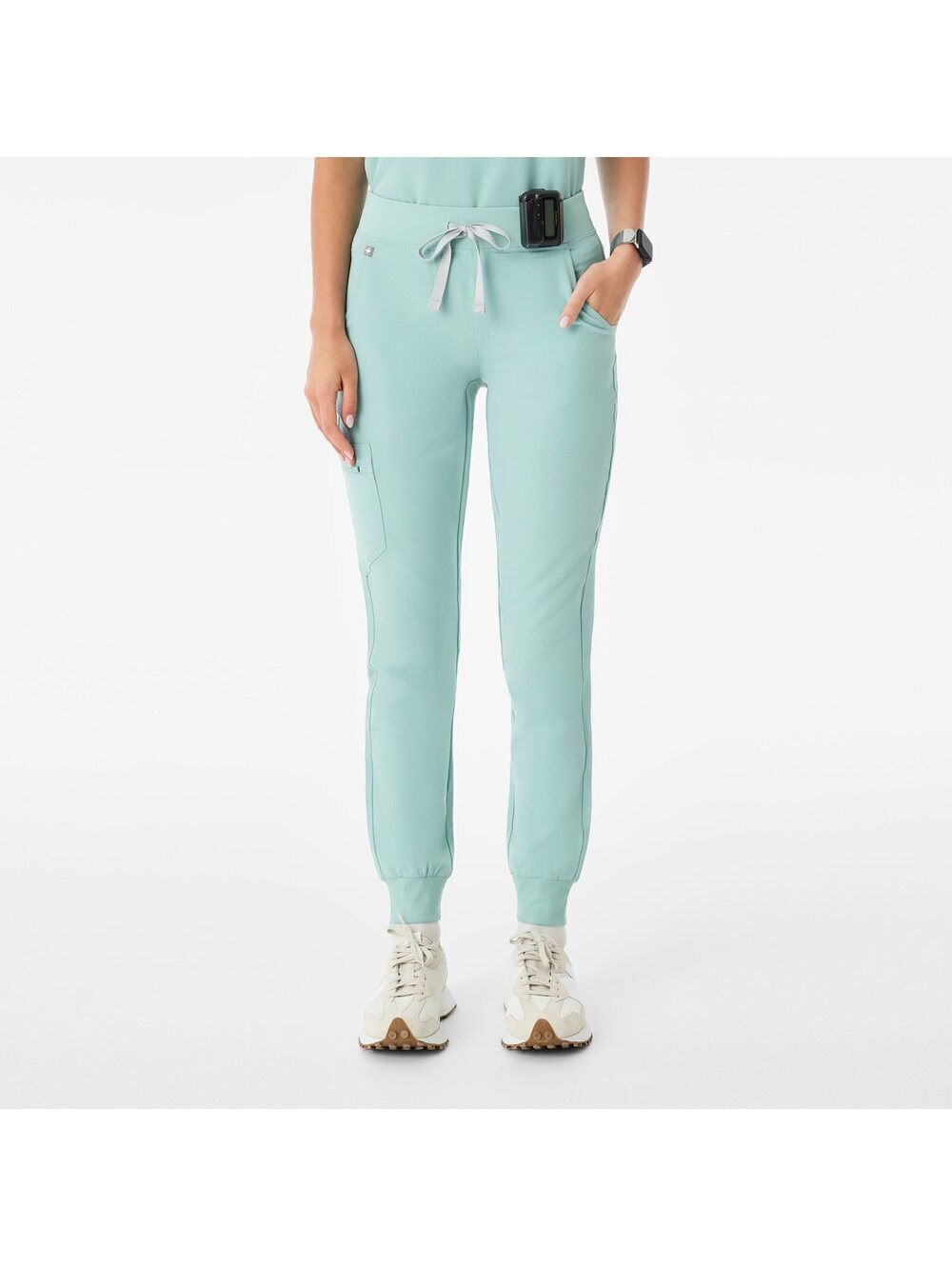 FIGS Women's Zamora Jogger Scrub Pants in Sea Glass - Healthcare Nurse
